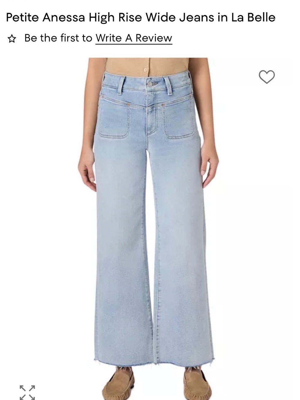 PAIGE Light Blue Wide-Leg High-Rise Jeans
